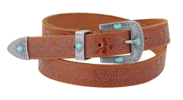 Vintage Stone Studded Western Belt Accessories Terra Cotta