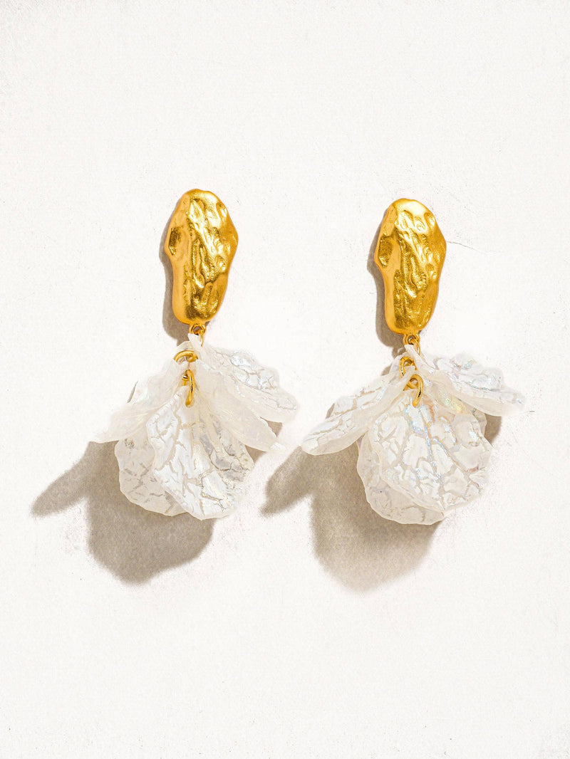 Sicilia 18K Gold Boho Floral Dangle Earring
