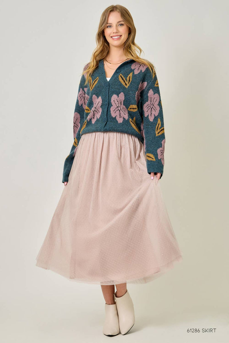 61133 Floral Sweater Cardigan - Mystree - Terra Cotta Gorge Co.