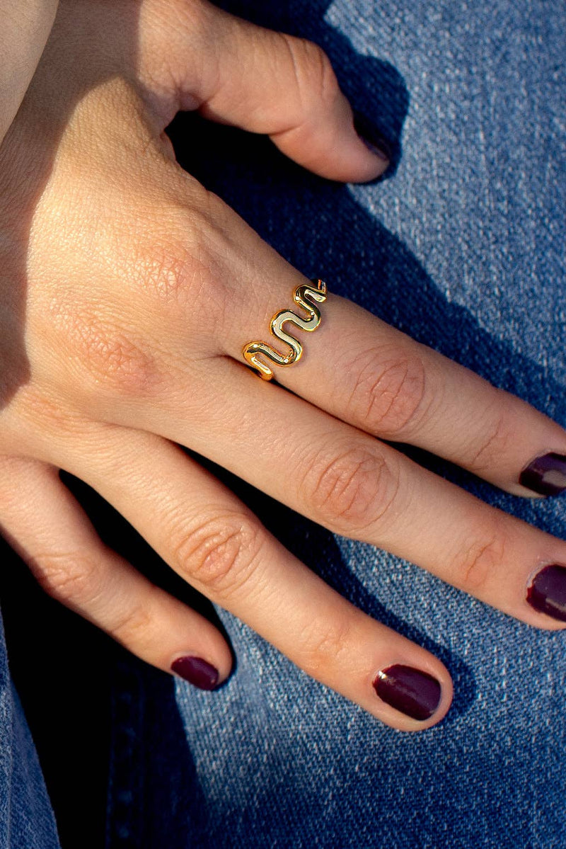 Alma Ring - 18K Gold Plated - Peter and June - Terra Cotta Gorge Co.