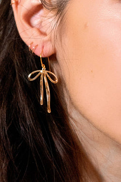 Bad to the Bow Earrings - 18K Gold Plated - Peter and June - Terra Cotta Gorge Co.