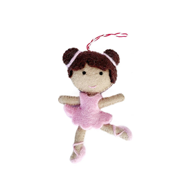 Ballerina Christmas Ornament | Light Brown Hair - Ornaments 4 Orphans - Terra Cotta Gorge Co.