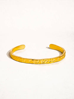 Bastien 18K Gold Non - Tarnish Textured Thin Bangle - Flânerie by MAIQ - Terra Cotta Gorge Co.