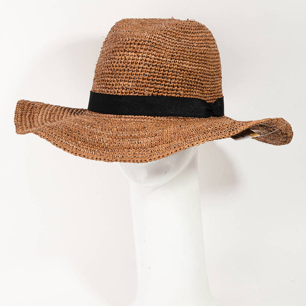 Beige Basket Weave Hat - Collections by Fame Accessories - Terra Cotta Gorge Co.