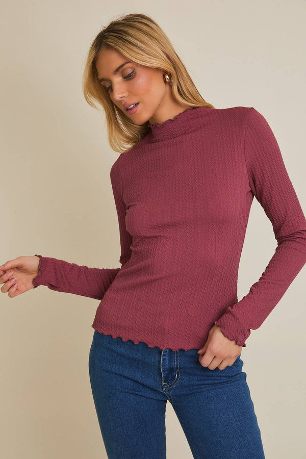 Berry Mock Neck - GILLI - Terra Cotta Gorge Co.