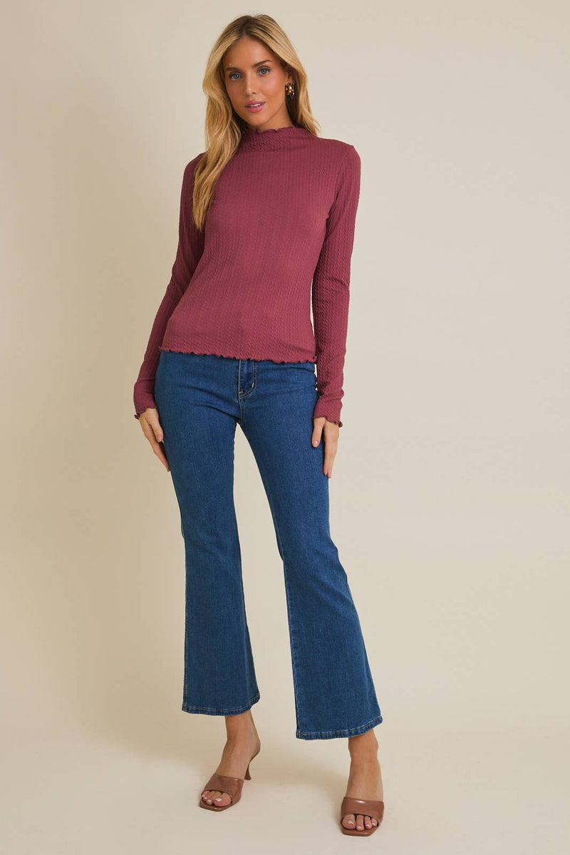 Berry Mock Neck - GILLI - Terra Cotta Gorge Co.