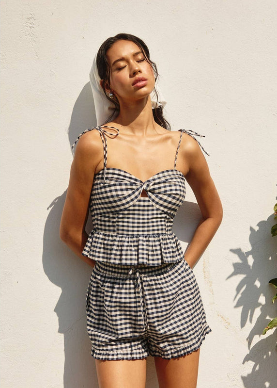 Brunch Date Tie Shoulder Twisted Top - Dress Forum - Terra Cotta Gorge Co.