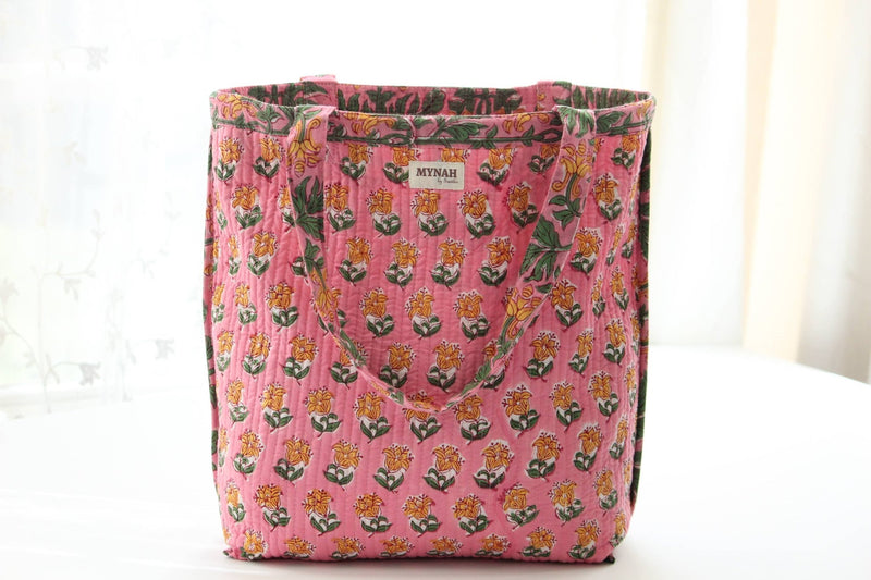 Bubblegum Forest Reversible Tote - MYNAHbySmitha - Terra Cotta Gorge Co.