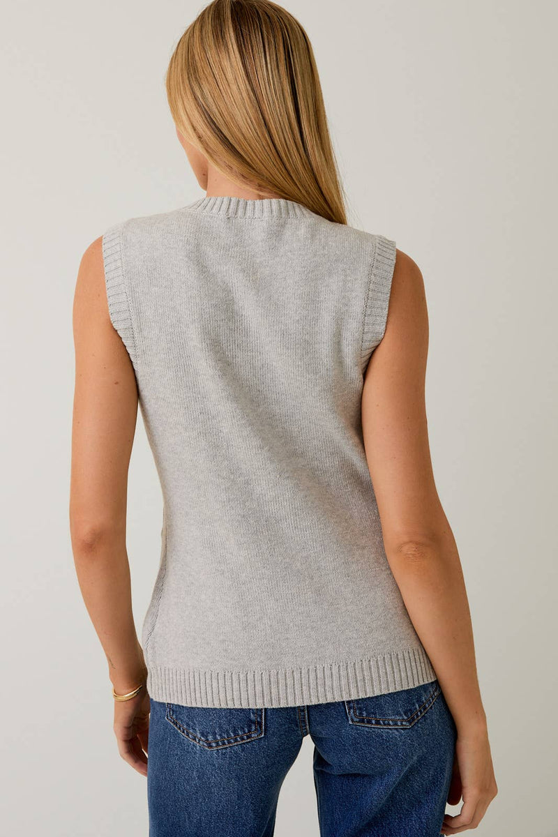 BUTTON DOWN KNIT VEST - Sunday Edition by LE LIS - Terra Cotta Gorge Co.