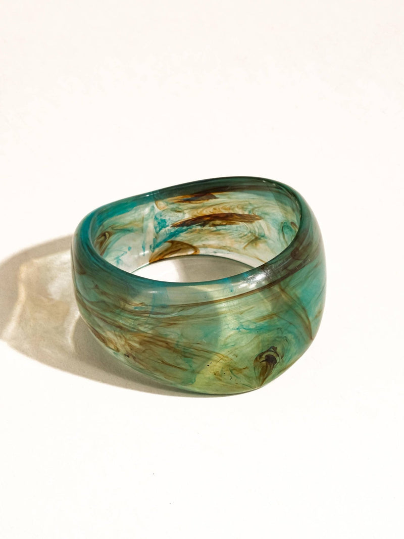 Caelia Modern Bold Statement Resin Bangle - Flânerie by MAIQ - Terra Cotta Gorge Co.