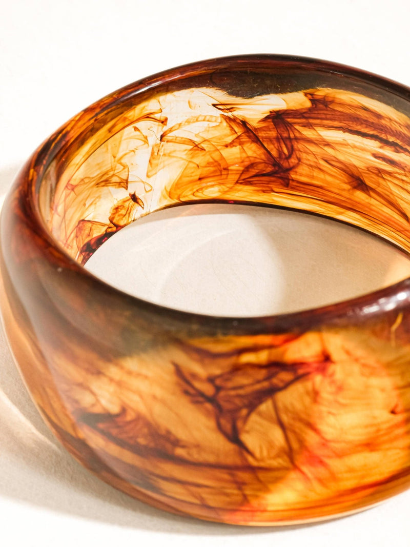 Caelia Modern Bold Statement Resin Bangle - Flânerie by MAIQ - Terra Cotta Gorge Co.