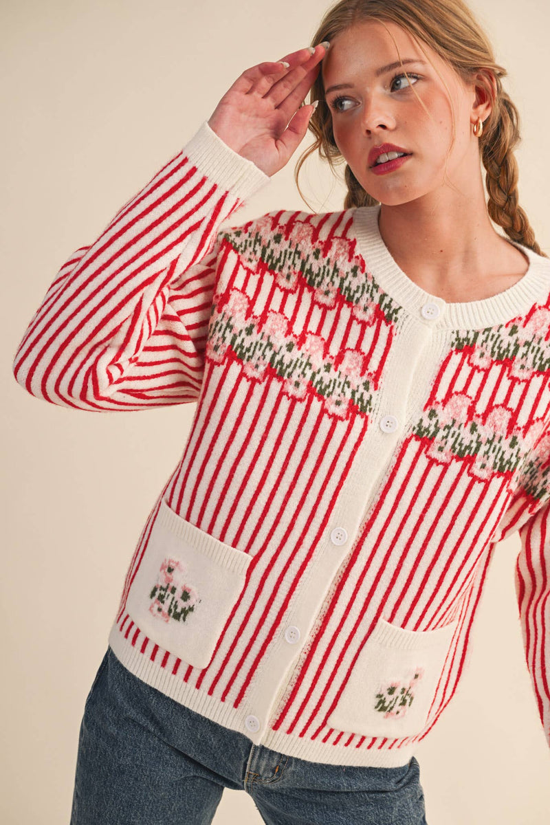 Candy Cane Cardigan - &MERCI - Terra Cotta Gorge Co.