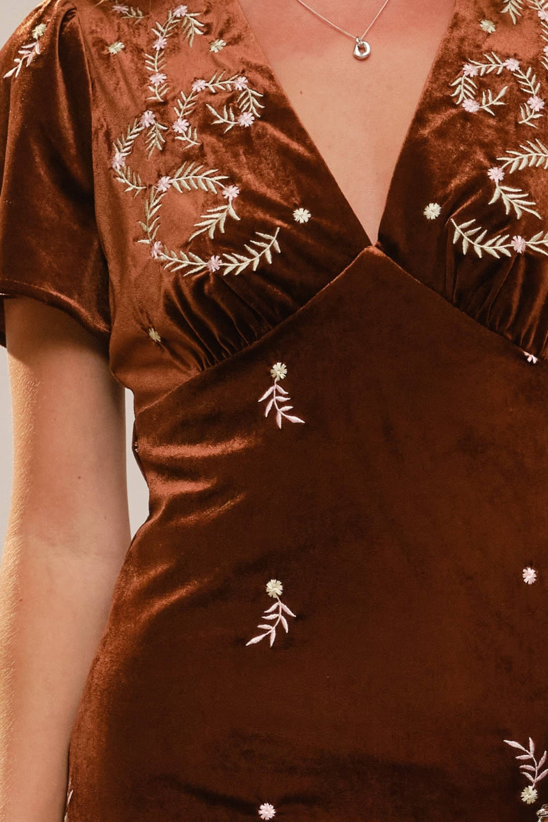 Caroline Velvet Dress - Blue B - Terra Cotta Gorge Co.