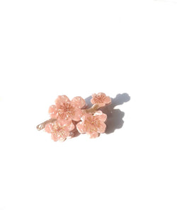 Cherry Blossoms Flower Claw Hair Clip - Solar Eclipse - Terra Cotta Gorge Co.