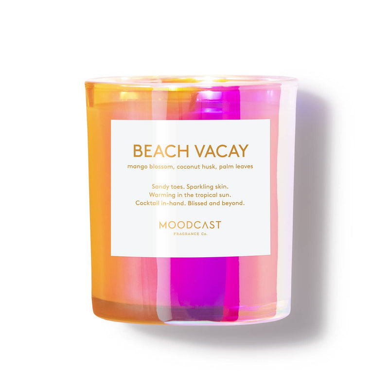 Coconut Wax Candle - Vibes - Beach Vacay - 8 oz Glass Jar - Moodcast Fragrance Co. - FREE SHIPPING (CONTINENTAL US) - Terra Cotta Gorge Co.