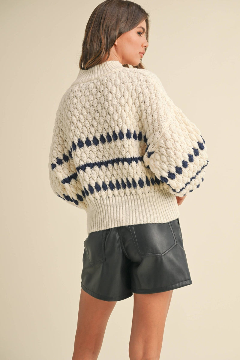 COLOR POPPED SWEATER TOP - MIOU MUSE - Terra Cotta Gorge Co.