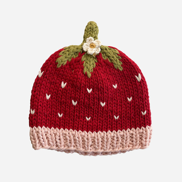 Cotton Addie Strawberry | Cotton Baby Hat - The Blueberry Hill - Terra Cotta Gorge Co.