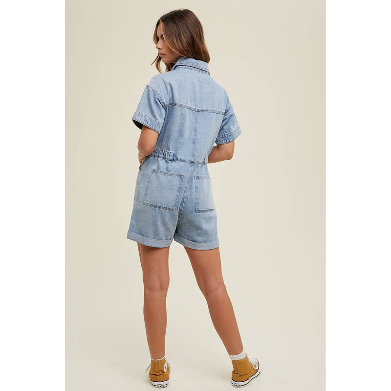 DENIM UTILITY ROMPER - Wishlist Apparel - Terra Cotta Gorge Co.