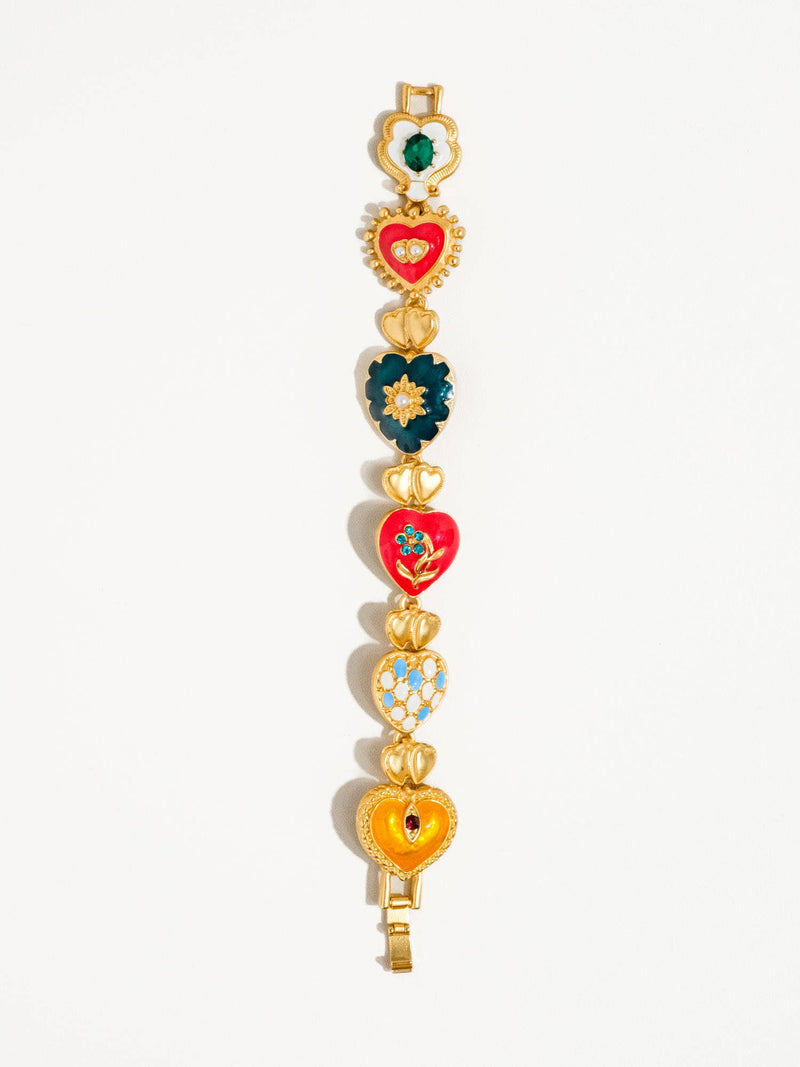 Elysian 18K Gold Boho Baroque Heart Color Bracelet - Flânerie by MAIQ - Terra Cotta Gorge Co.
