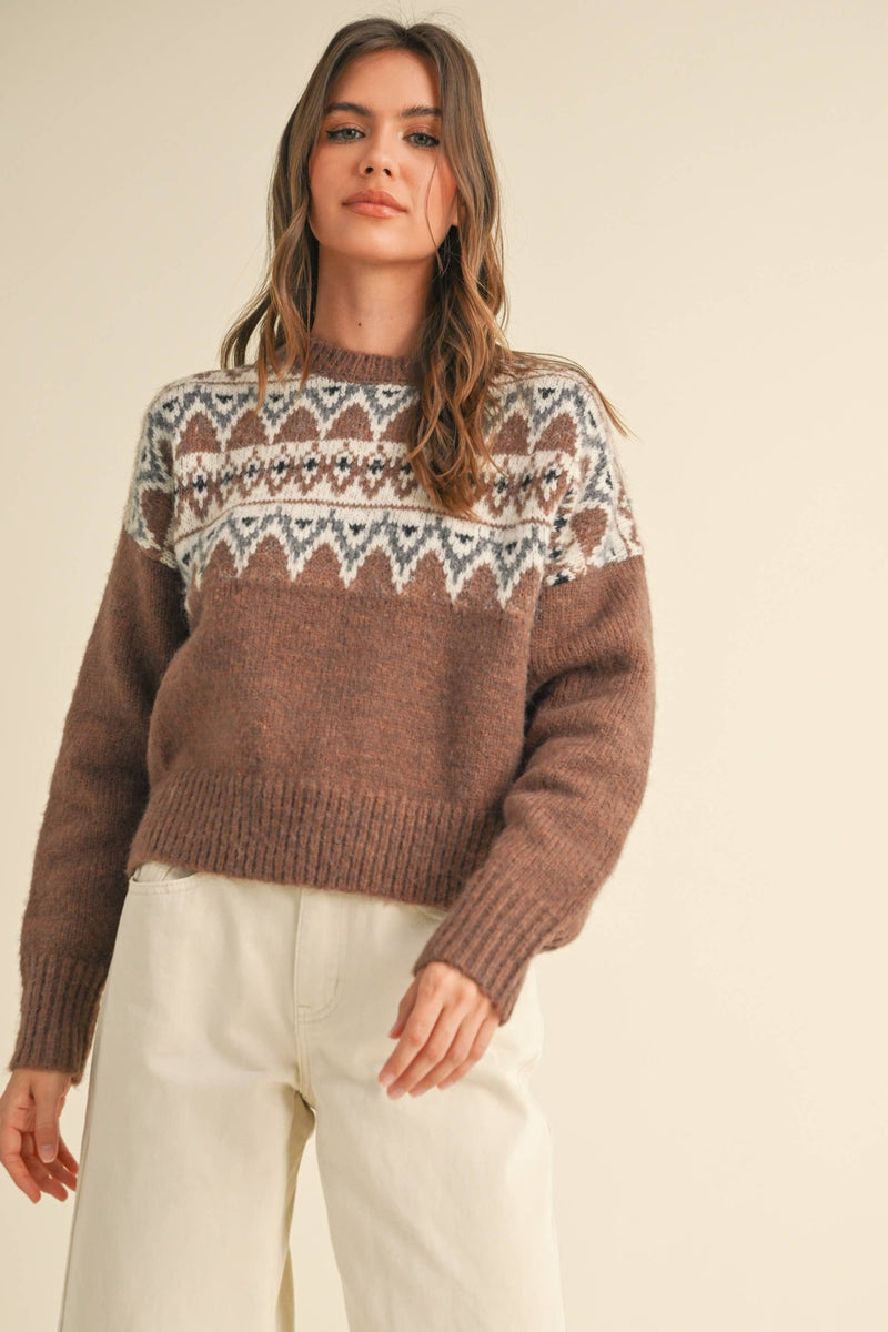 Fair Isle Sweater - MIOU MUSE - Terra Cotta Gorge Co.