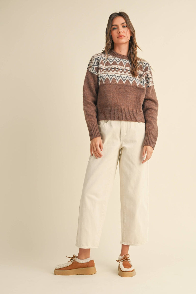 Fair Isle Sweater - MIOU MUSE - Terra Cotta Gorge Co.