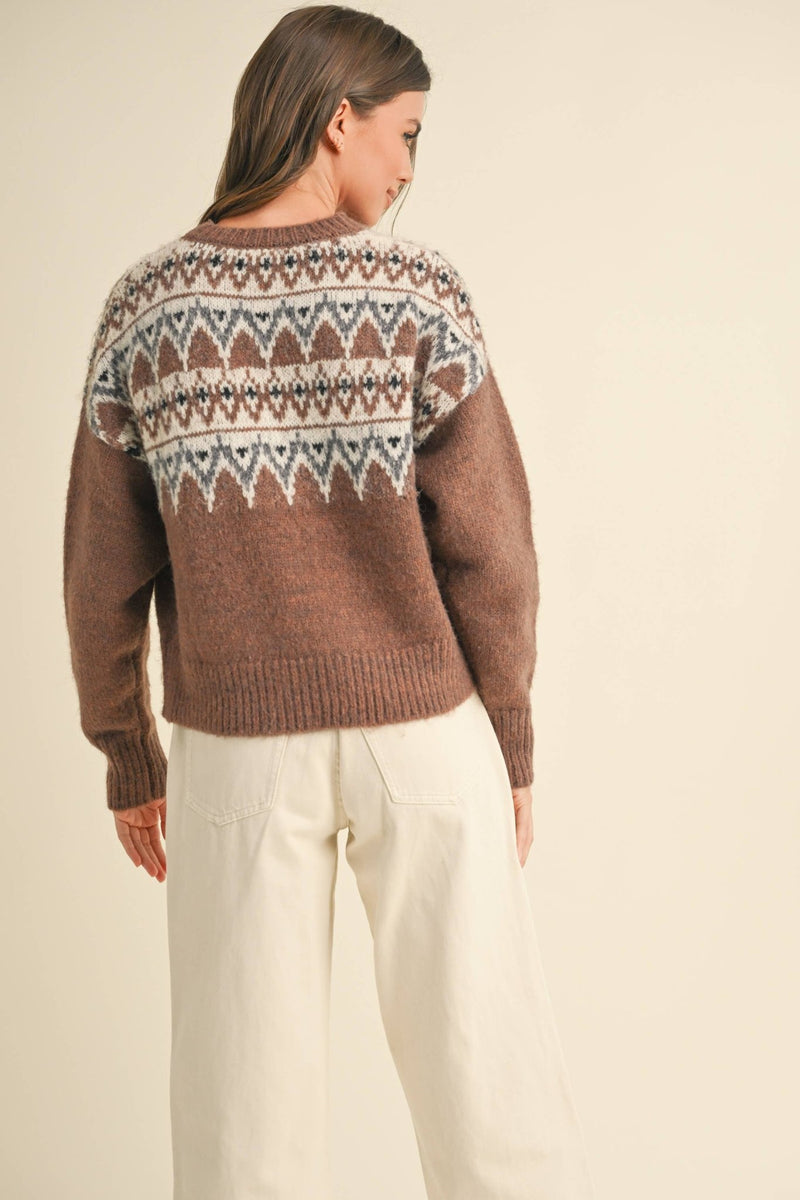 Fair Isle Sweater - MIOU MUSE - Terra Cotta Gorge Co.