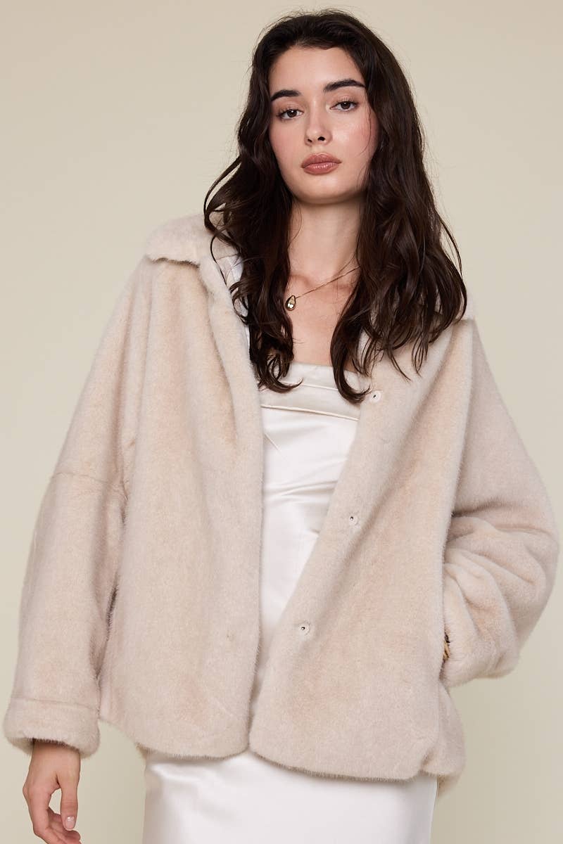 Freja Fur Jacket - Sky to Moon - Terra Cotta Gorge Co.