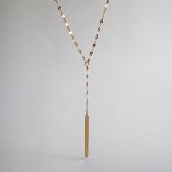 Gold Bar Lariat Necklace - JESSA Jewelry - Terra Cotta Gorge Co.