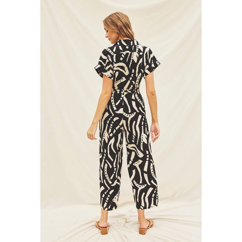 Hide And Seek Collared Button Front Jumpsuit - Dress Forum - Terra Cotta Gorge Co.