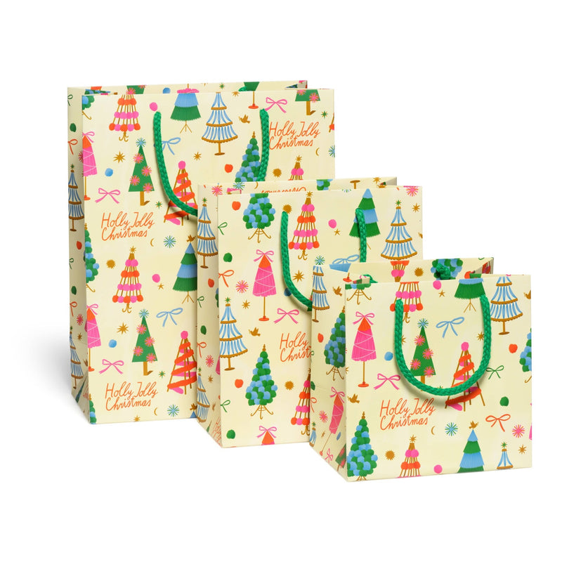Holly Jolly Trees gift bags - Red Cap Cards - Terra Cotta Gorge Co.