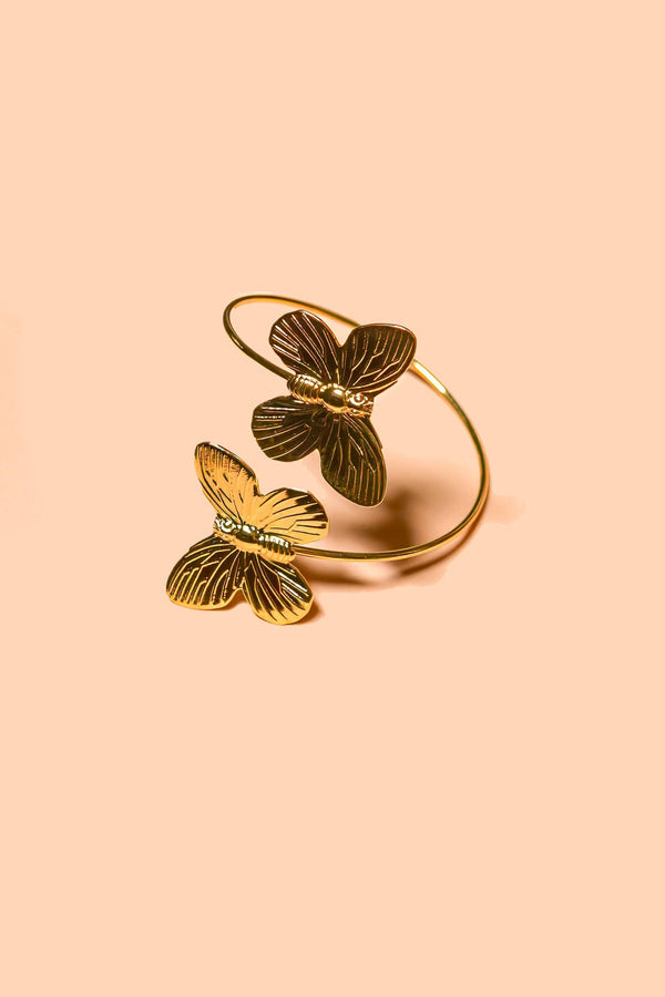 I'll Fly Away Cuff - 18K Gold Plated - Peter and June - Terra Cotta Gorge Co.