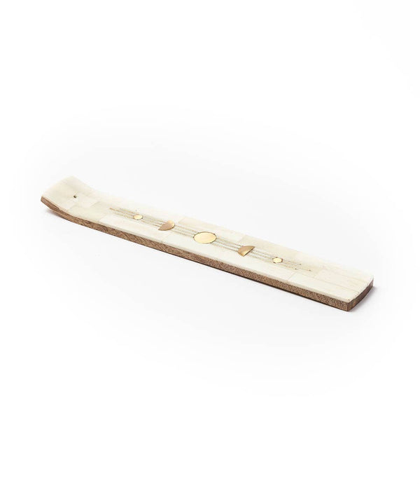 Indukala Moon Phase Incense Holder - Hand Carved Wood Bone - Matr Boomie Fair Trade - Terra Cotta Gorge Co.