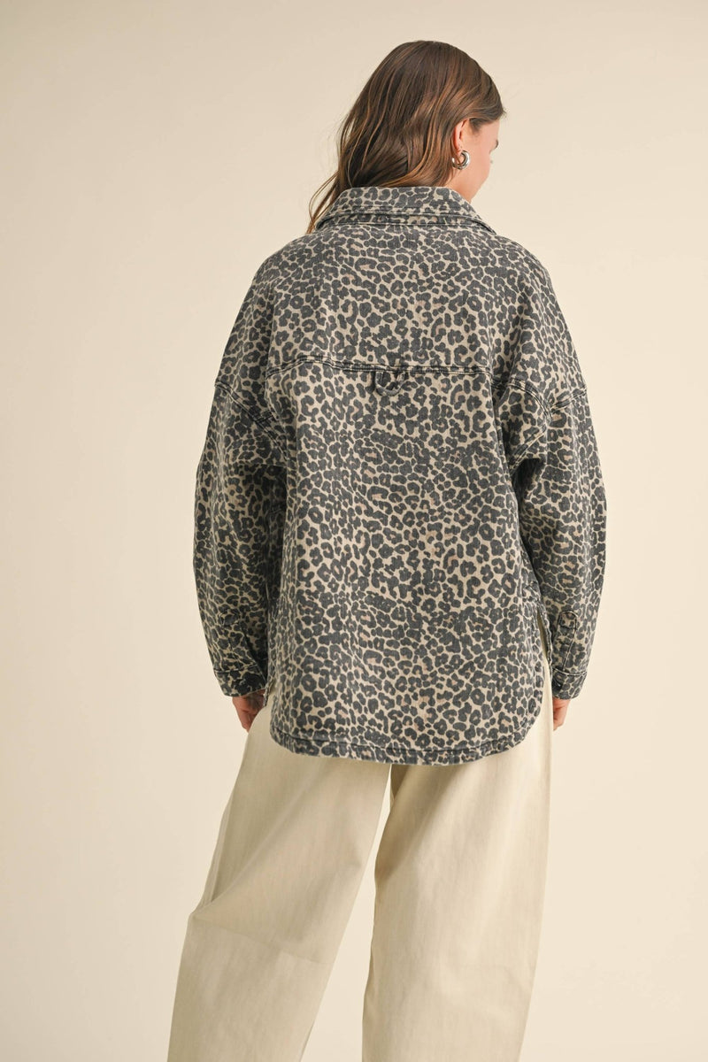 LEOPARD PRINT STRETCH SHACKET - MIOU MUSE - Terra Cotta Gorge Co.