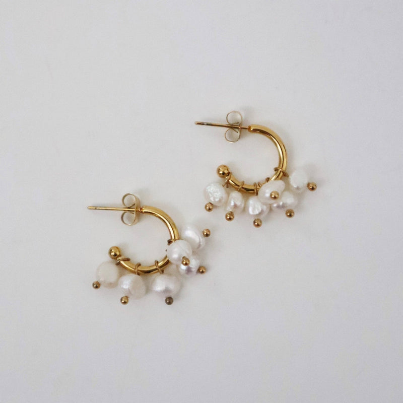 Lucy Pearl Hoops - JESSA Jewelry - Terra Cotta Gorge Co.