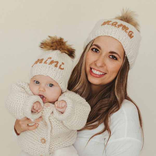 Mama Pecan Beanie Hat - Huggalugs - Terra Cotta Gorge Co.