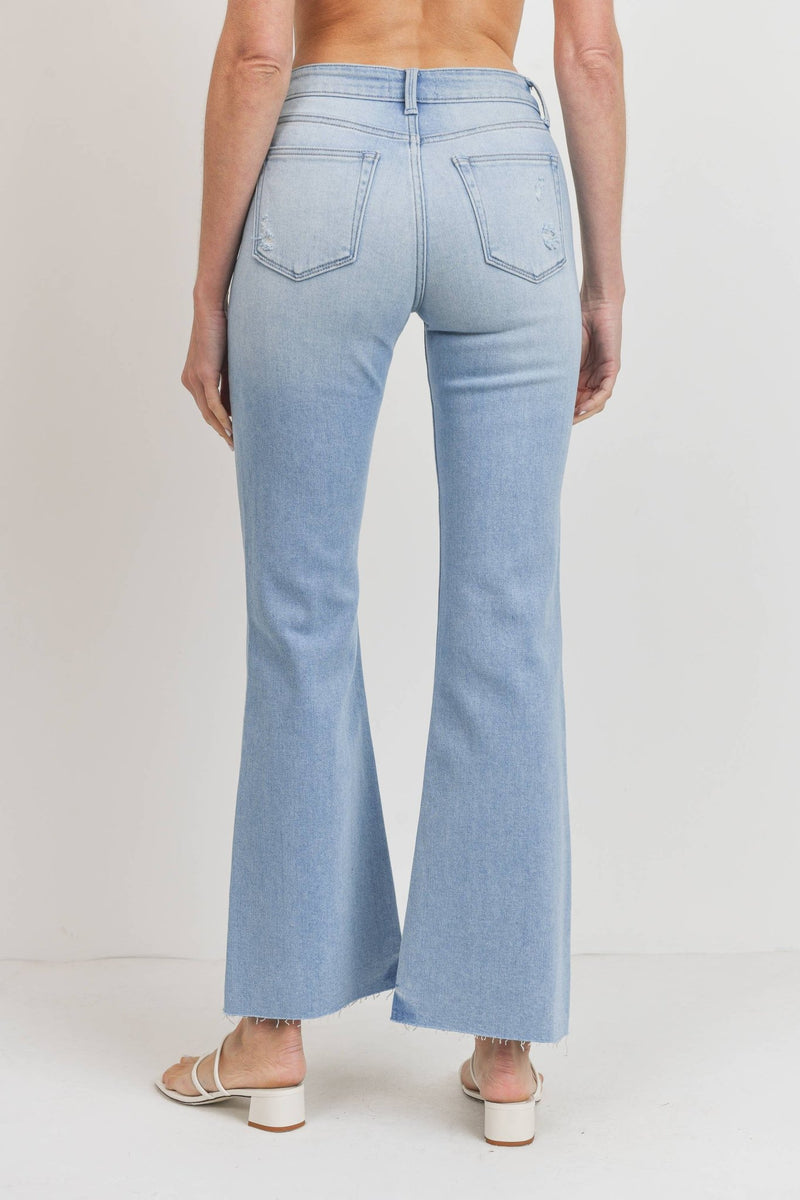 Mid Rise Flared Light Wash Jeans - JBD - Terra Cotta Gorge Co.