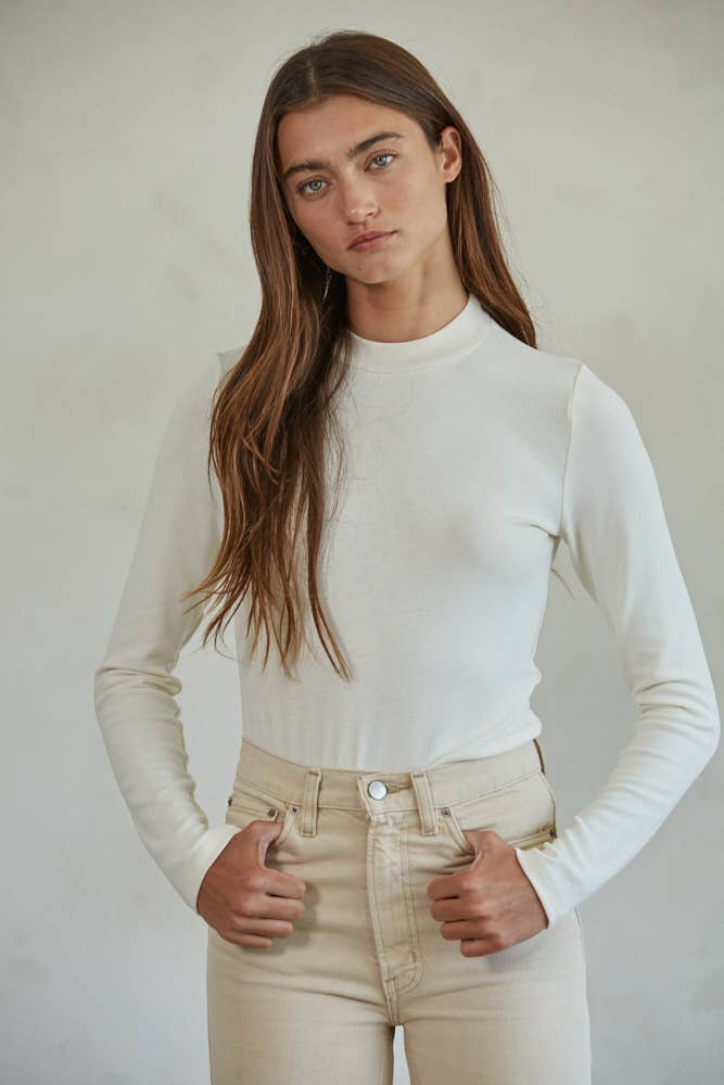 Mock Neck Long Sleeve Top - By Together - Terra Cotta Gorge Co.