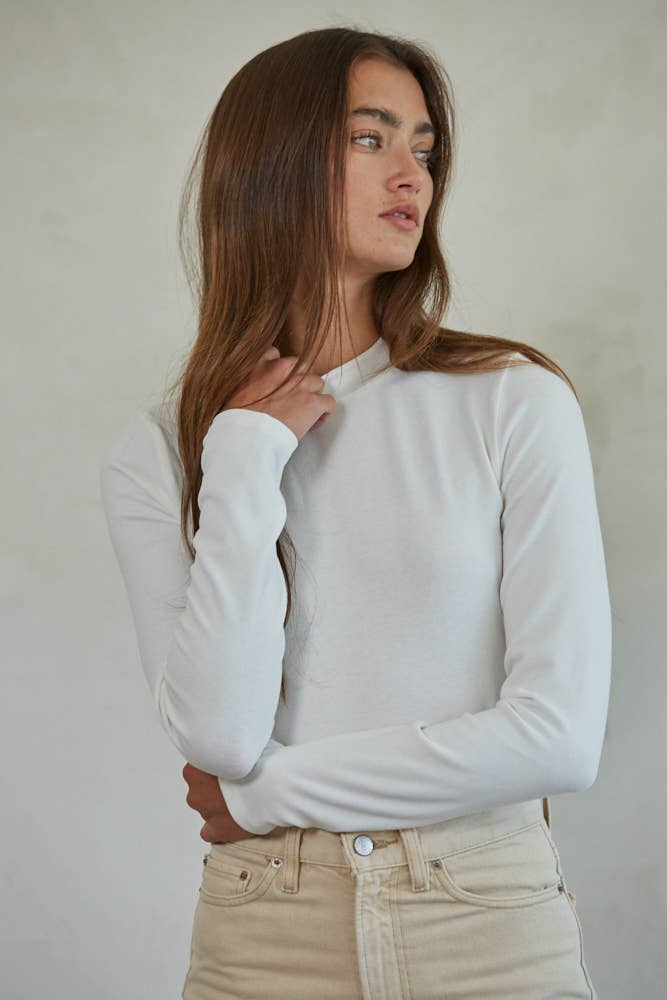 Mock Neck Long Sleeve Top - By Together - Terra Cotta Gorge Co.