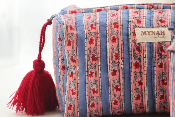 Nantucket Stripes SMALL Pouch - MYNAHbySmitha - Terra Cotta Gorge Co.