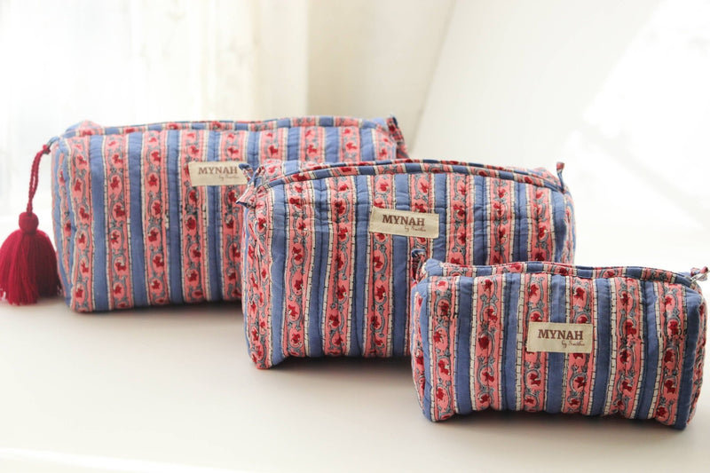 Nantucket Stripes SMALL Pouch - MYNAHbySmitha - Terra Cotta Gorge Co.
