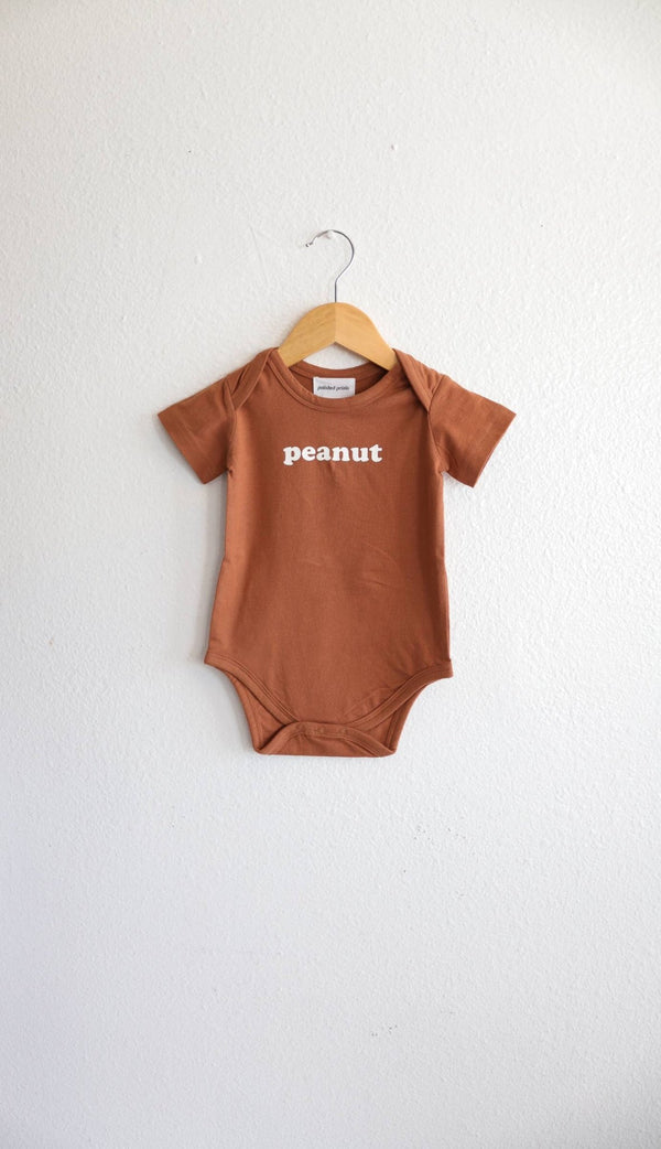 Peanut, Brown baby bodysuit, onesie, baby gift - Polished Prints - Terra Cotta Gorge Co.