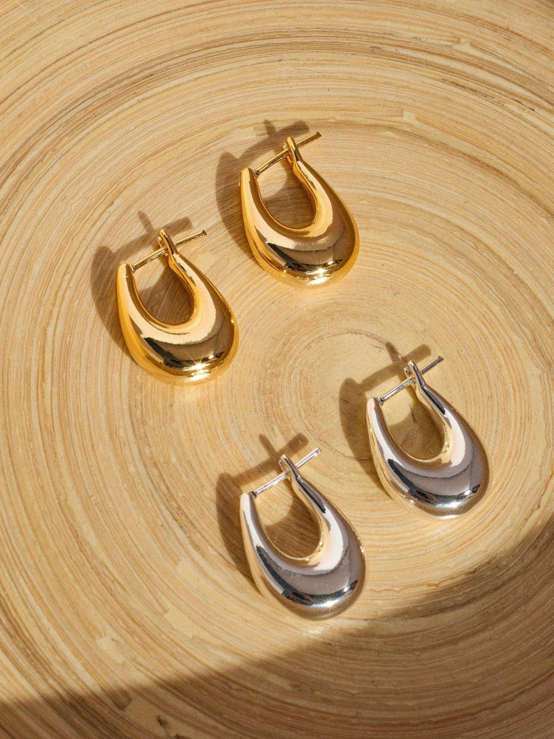 Quinn 18K Classic Droplet Hoop Earring - Flânerie by MAIQ - Terra Cotta Gorge Co.
