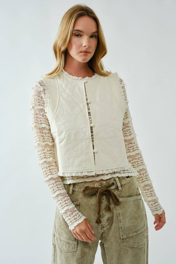 Ruffle Vest - Aaron & Amber - Terra Cotta Gorge Co.