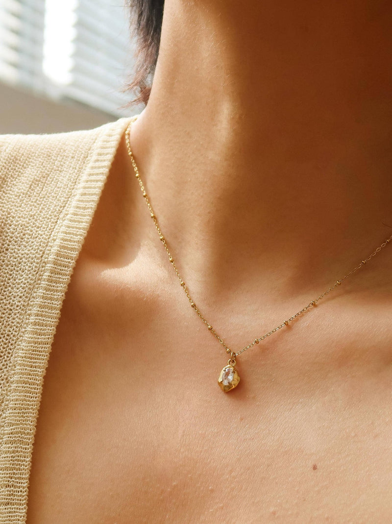 Ryleigh 18K Gold Non - Tarnish Petite CZ Necklace - Flânerie by MAIQ - Terra Cotta Gorge Co.