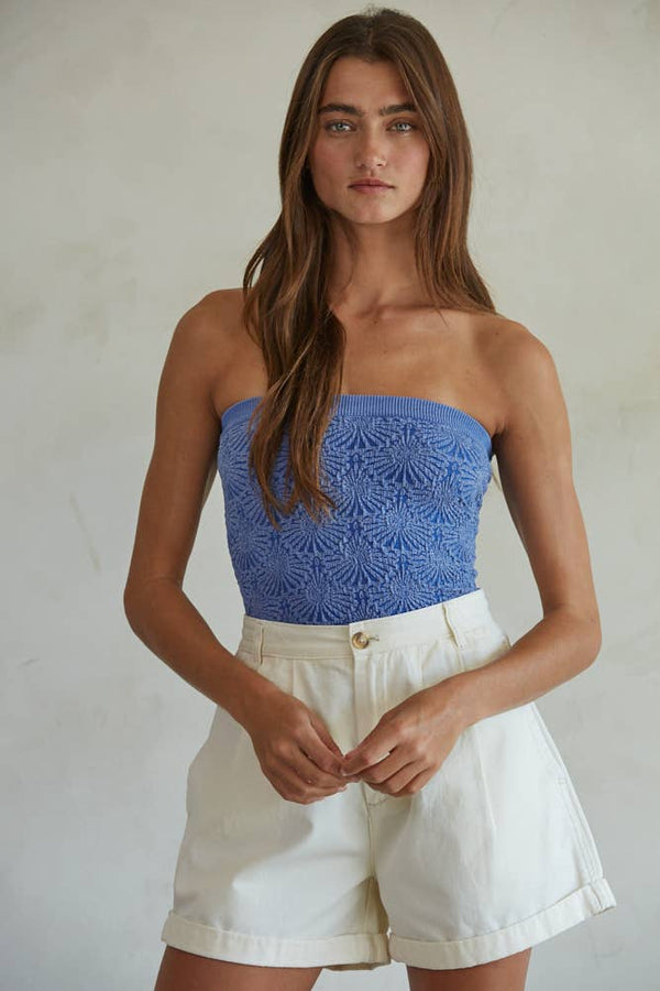 Seamless Jacquard Tube Top - By Together - Terra Cotta Gorge Co.