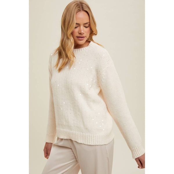 SEQUIN DETAIL SWEATER - Wishlist Apparel - Terra Cotta Gorge Co.