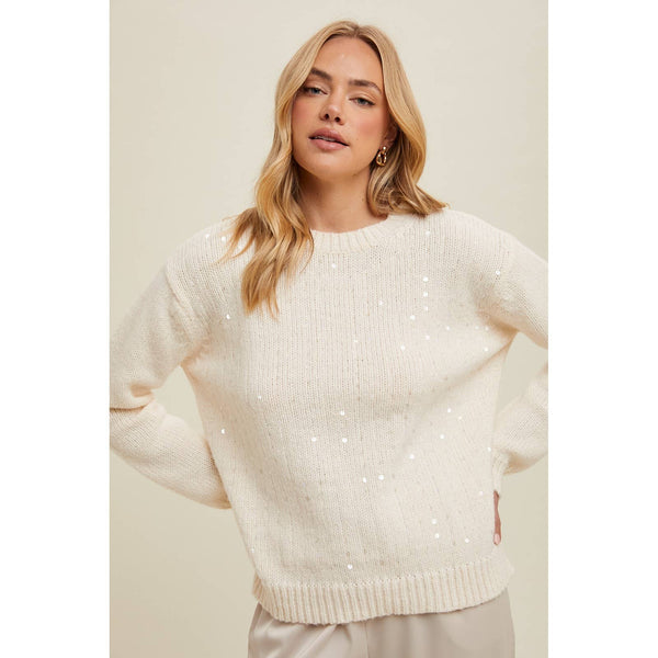 SEQUIN DETAIL SWEATER - Wishlist Apparel - Terra Cotta Gorge Co.