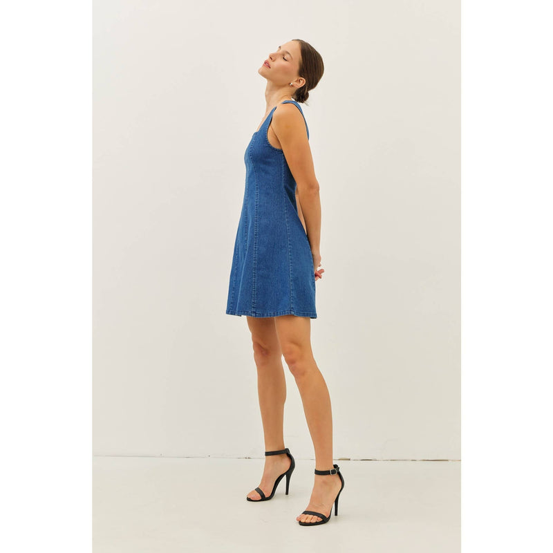 STRETCHY DENIM MINI DRESS - idem ditto - Terra Cotta Gorge Co.