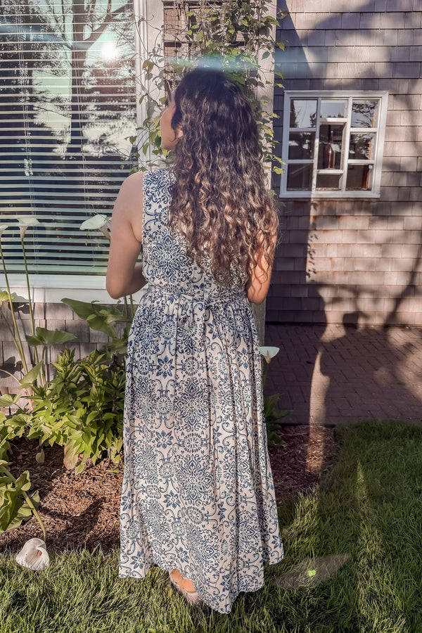 Summer In Capri Scalloped Lace Maxi Dress - Dress Forum - Terra Cotta Gorge Co.