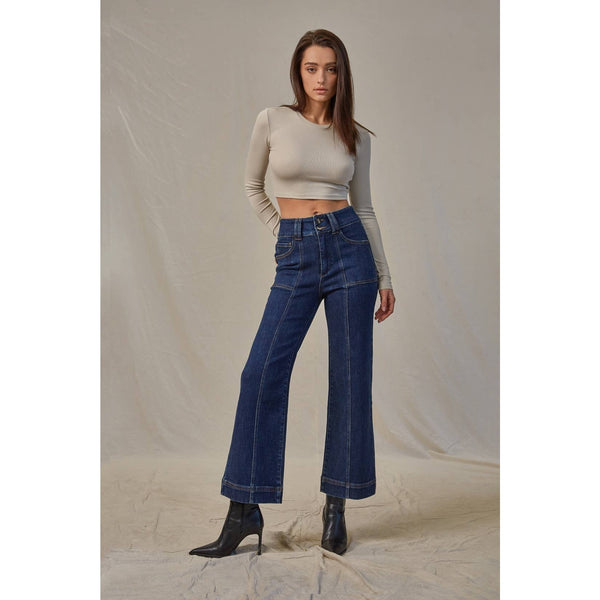 SUPER HIGH RISE WITH WIDE CROP - Mica Denim - Terra Cotta Gorge Co.